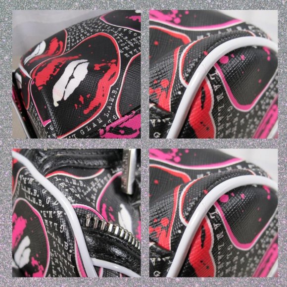 L.A.M.B. Worthington Satchel and Matching Wallet in Kiss Me Print with Dust Bag - Picture 8 of 16